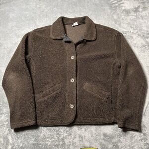Vintage COLUMBIA Womens Shacket‎ Deep Pile Sherpa Brown Size Medium